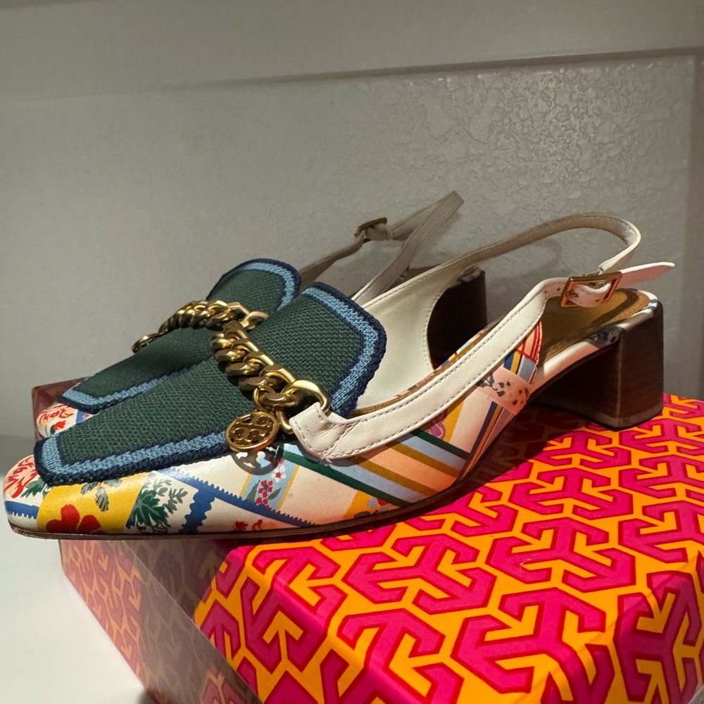 Tory Burch Mini Benton Slingback Loafers Size 7.5 - Picture 7 of 8